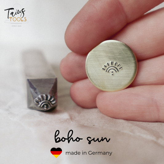 Boho Sonne 7x5mm Taius Tools Metallstempel - made in Germany